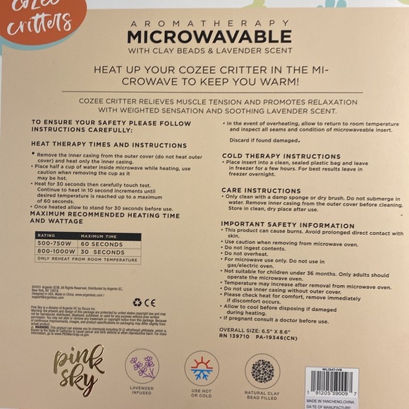 New Pink Sky Doggy Heated Flat Plush Doll - Picture 6 of 6